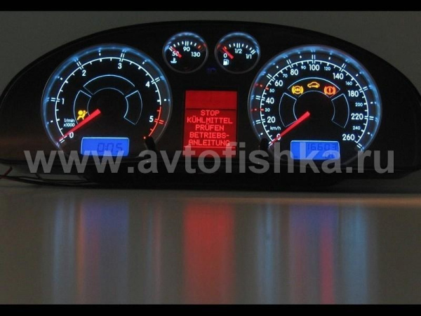 Volkswagen Passat B5 (type 3BG) (00-05) светящиеся шкалы приборов - накладки на циферблаты панели приборов, дизайн № 1