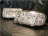 Mercedes S W140 (92-99) передние фары хромированные, комплект 2 шт.