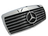 Mercedes S W126 (80-92) решетка радиатора черная со звездой, дизайн "Авангард"