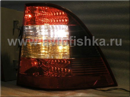 Mercedes ML W163 (98-05) задние фонари светодиодные красно-тонированные, комплект 2 шт.