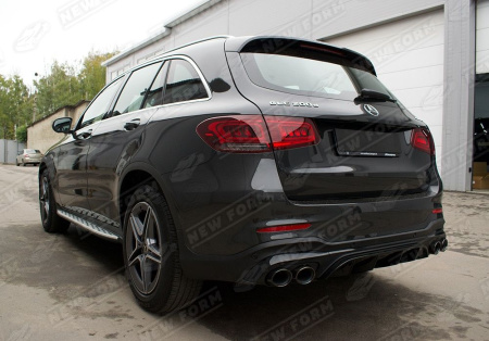 Mercedes-Benz GLC-Klasse X253 рестайлинг 2019 - 2023 Диффузор заднего бампера с насадками на глушитель 4.3S AMG