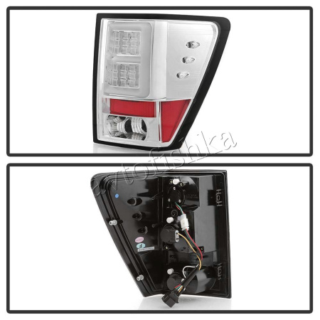 Jeep Grand Cherokee (04-) фонари задние светодиодные хромированные TUB дизайн