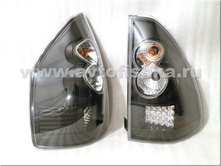 Toyota Land Cruiser Prado 120 (02-) фонари задние светодиодные черные, комплект 2 шт.