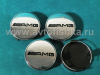 Mercedes крышки ступиц колеса с логотипами AMG, комплект 4 шт. (75 мм)