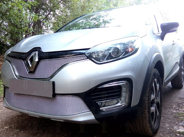 Renault Kaptur (16–) Защита радиатора Premium, хром, низ