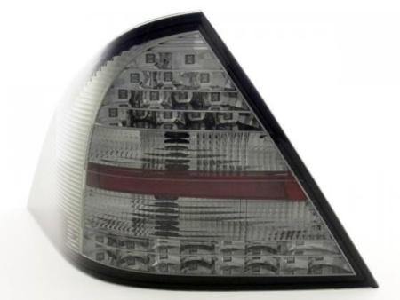 Mercedes C-class W203 (00-03) задние хромированные фонари тюнинг со светодиодной подсветкой, комплект 2 шт.