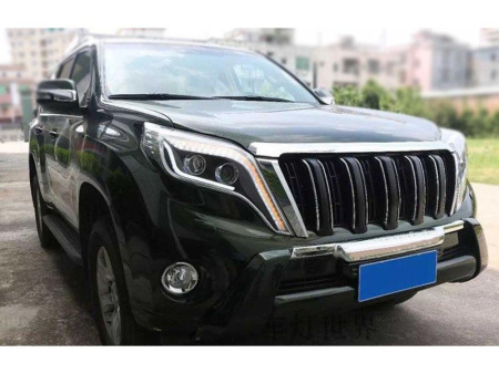 Toyota Land Cruiser Prado 150 (13-) фары с "бегущим" поворотником, дневными ходовыми огнями, линзами, под штатный корректор