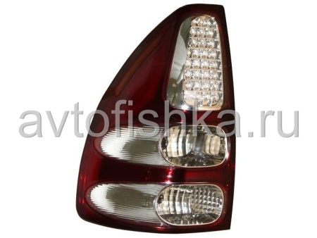 Toyota Land Cruiser Prado 120 (02-) задние фонари светодиодные красно-белые, комплект 2 шт.