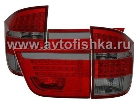 BMW X5 (2007-) задние фонари светодиодные красно-тонированные, комплект лев + прав