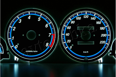 Honda Civic (95-00) 5D светодиодные шкалы (циферблаты) на панель приборов - дизайн 2
