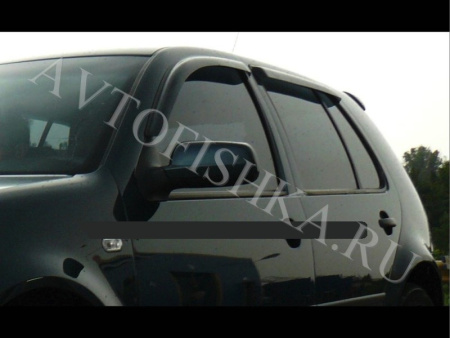 Дефлекторы боковых окон 4 части темные VW Golf 4 1999-2003