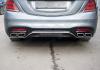 Mercedes-Benz S-Klasse W222 рестайлинг 2017 - 2020 Диффузор 6.3 AMG с насадками на глушитель
