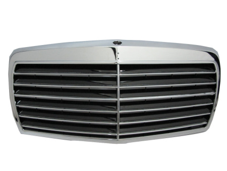 Mercedes S W126 (80-92) решетка радиатора черная, дизайн "Авангард", с рамкой в сборе.