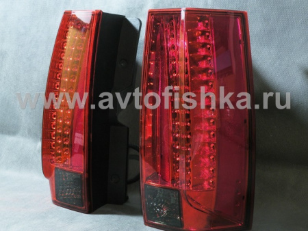 Chevrolet Tahoe, Suburban, GMC Yukon, Denali (07-) фонари задние светодиодные красно-тонированные в стиле Escalade, комплект 2 шт.