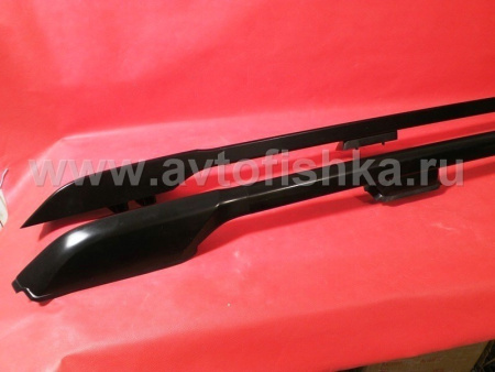 Toyota Land Cruiser Prado 150 (10-) черные продольные рейлинги на крышу, дизайн Оригинал Toyota, комплект 2 шт.