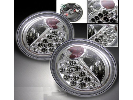 Volkswagen New Beetle (98-05) фонари задние светодиодные хромированные, комплект 2 шт.