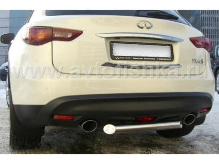 Infiniti FX35, FX37, FX50 S51 (09–) защита заднего бампера, труба 70 мм