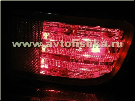 Toyota Land Cruiser Prado 120 (02-) фонари задние светодиодные хромированные, катафоты в задний бампер, комплект 2 шт.