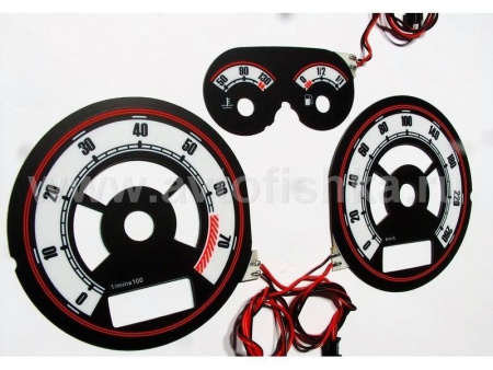Volkswagen Passat B5 (type 3BG) (00-05) светящиеся шкалы приборов - накладки на циферблаты панели приборов, дизайн № 2