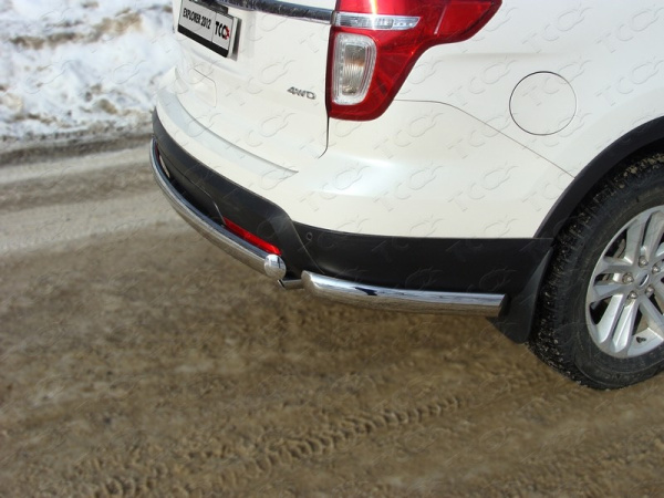 Ford Explorer (12–) Защита задняя (центральная длинная) 75х42 мм