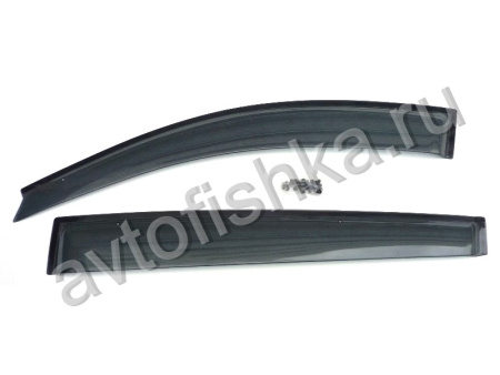 Mitsubishi L200 Triton (05-) дефлекторы окон темные, боковые ветровики, комплект 4 шт.