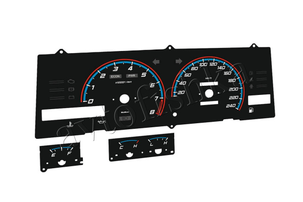Toyota Corolla AE86 Levin светодиодные шкалы (циферблаты) на панель приборов - дизайн 2