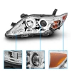 Toyota Camry XV40 рестайл (2010-2011) фары передние линзовые хромированные, с светодиодной подсветкой ДХО