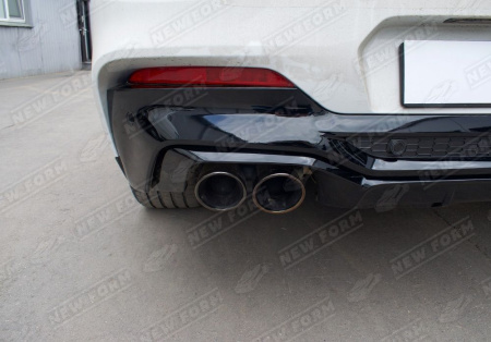 BMW X4 G02 2018 - 2021 Диффузор заднего бампера с насадками М