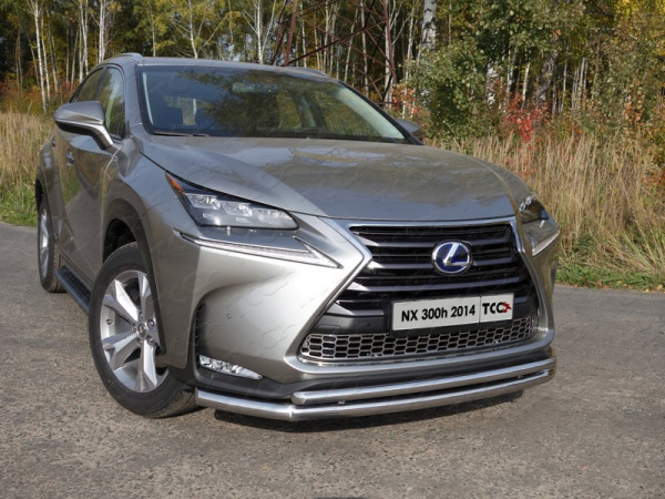 Lexus NX (14–) Защита передняя нижняя (двойная) 60,3/42,4 мм
