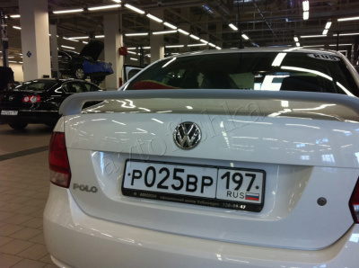 Volkswagen Polo sedan (10 – 19) спойлер RS-line высокий