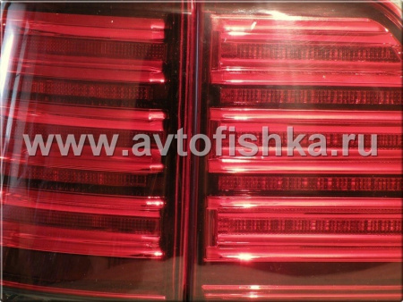 Toyota Land Cruiser 100 (98-07) фонари задние светодиодные красно-тонированные, дизайн Lexus, комплект лев.+прав.