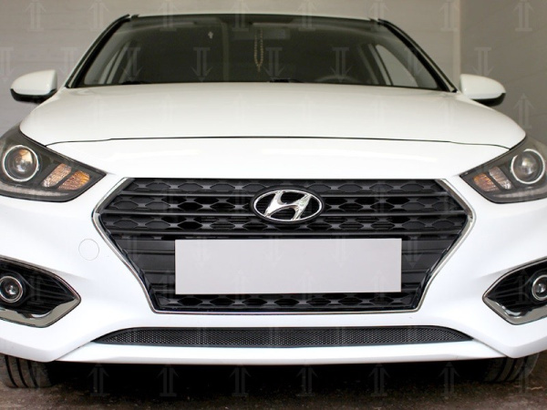 Hyundai Solaris (17–) Защита радиатора, чёрная