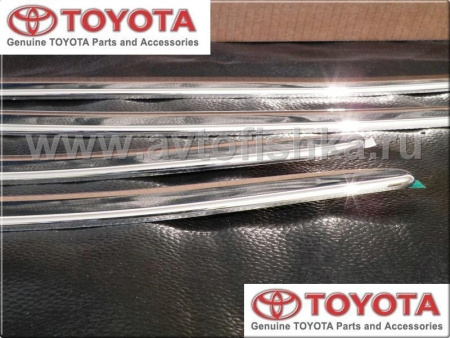 Toyota Land Cruiser 200, Lexus LX570 (08-) накладки на двери, молдинги хромированные, оригинал Toyota, комплект 4 шт.