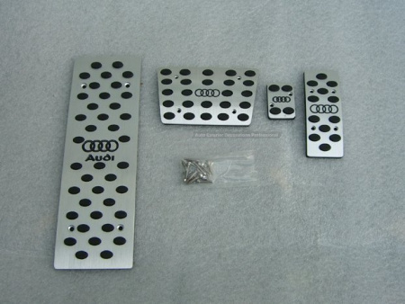 Audi Q5 (08-17) накладки на педали алюминиевые, комплект 4 шт.