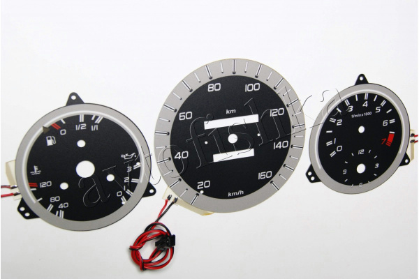 Mercedes W123 светодиодные шкалы (циферблаты) на панель приборов - дизайн 2