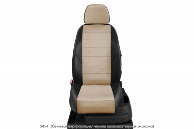 Авточехлы на сиденья из экокожи для HYUNDAI SOLARIS 2010-2014, задняя спинка и сиденье единые