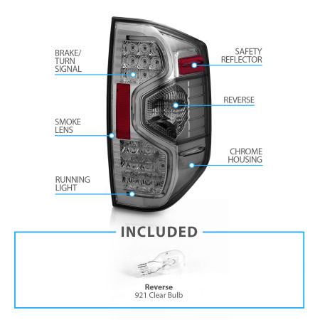 Toyota Tundra (2014-2021) задние фонари дымчатые светодиодные
