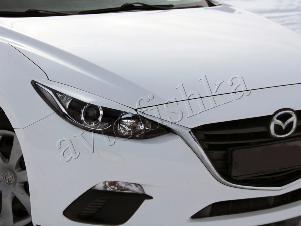 Mazda 3 (13 – 16) реснички на фары (стандартные фары)