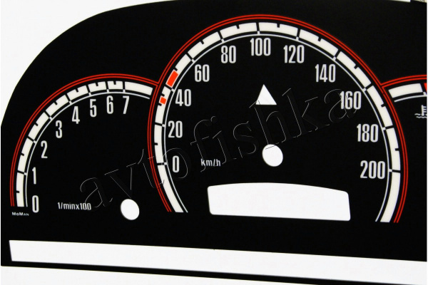 Mercedes Vito W638/2 рестайл светодиодные шкалы (циферблаты) на панель приборов - дизайн 2