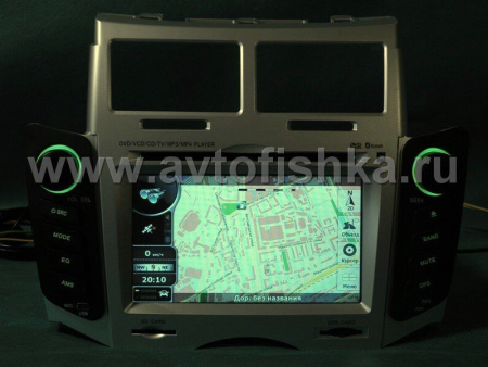Toyota Yaris P2 (05-) головное устройство с 7" HD экраном, GPS навигацией