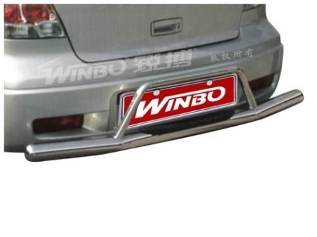 Mitsubishi Outlander (02-06) защита заднего бампера, труба из нержавеющей стали 63 мм