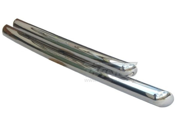 Mitsubishi Outlander (2012-) защита переднего бампера из нержавеющей стали, труба 51/60 мм