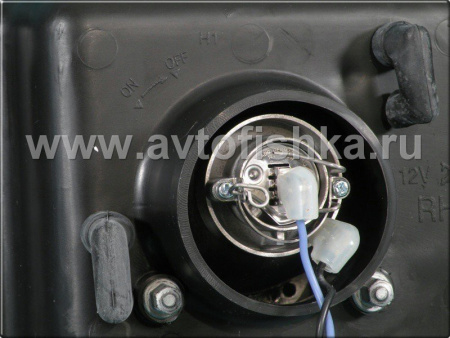 Toyota Land Cruiser 80 (90-97) фары передние линзовые хромированные, со светящимися ободками и светодиодной подсветкой, комплект 2 шт.