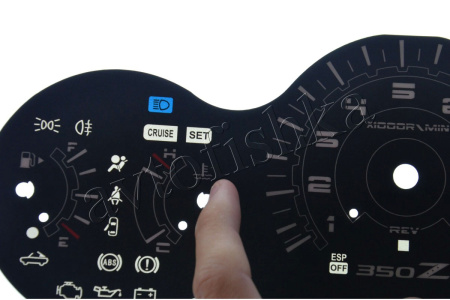 Nissan 350 Z светодиодные шкалы (циферблаты) на панель приборов