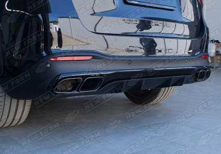 Mercedes-Benz GLE-Klasse V167 2018 - 2023 Диффузор заднего бампера с насадками на глушитель 6.3 AMG черный