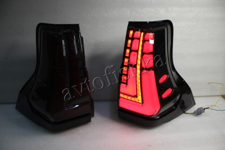 Toyota Land Cruiser Prado 150 (2010-) фонари задние светодиодные тонированные, дизайн Lexus, комплект 2 шт.