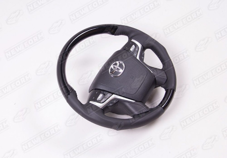Toyota Land Cruiser LC 200 2007 - 2012 Руль черный с изгибом