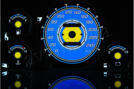 Toyota Celica IV T16 светодиодные шкалы (циферблаты) на панель приборов