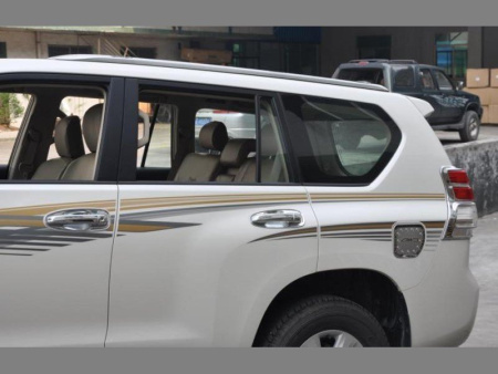 Toyota Land Cruiser Prado 150 (10-) рейлинги на крышу продольные серебристые, дизайн Lexus GX460