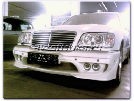 Mercedes S W140 (92-99) фары передние линзовые хромированные, комплект 2 шт.